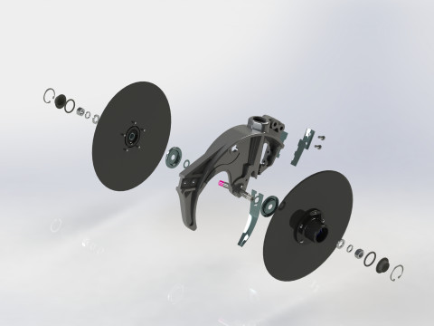 Coulter unit with linkage Modello 3D