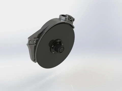 Coulter unit with linkage 3D Model
