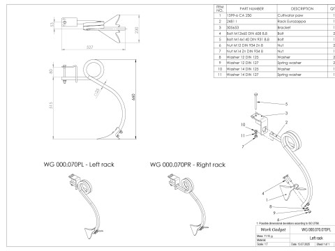 WG 000 - Spring rack R-L Modello 3D