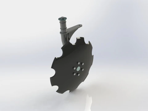 WG 000 - Disc harrow with rack 3D Model