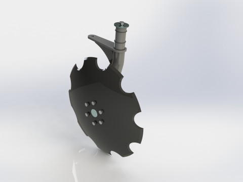 WG 000 - Disc harrow with rack 3D Модель