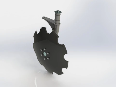 WG 000 - Disc harrow with rack 3D Model