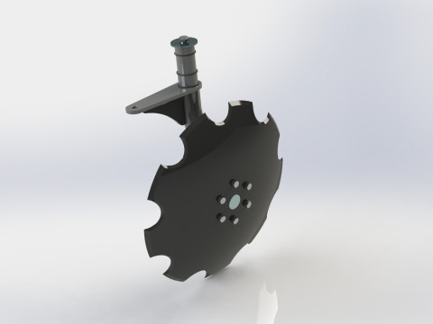 WG 000 - Disc harrow with rack 3D Модель