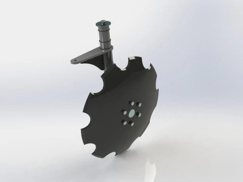 WG 000 - Disc harrow with rack 3D Model