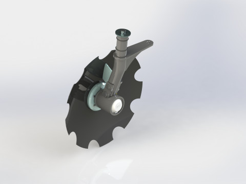 WG 000 - Disc harrow with rack 3D Модель