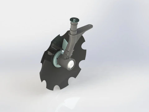 WG 000 - Disc harrow with rack 3D Model
