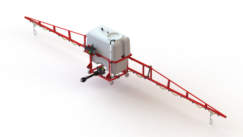WG 0015 - Mounted boom sprayer 9m 3Dモデル .c4d .max .obj .3ds .fbx .stl .blend