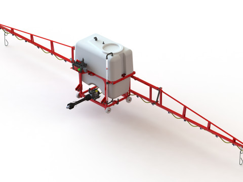 WG 0015 - Mounted boom sprayer 9m 3D Model