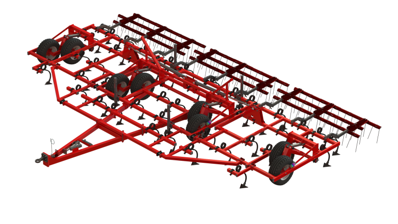 WG 0038 - Field cultivator 10m 3D Model .c4d .max .obj .3ds .fbx .stl .blend