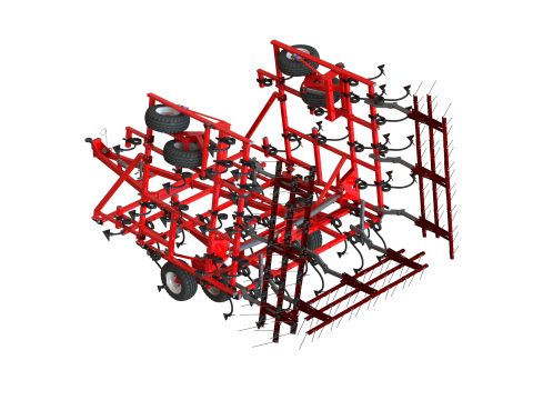 WG 0038 - Field cultivator 10m 3D Model