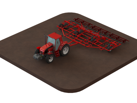 WG 0038 - Field cultivator 10m 3D Model