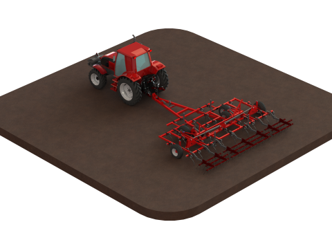 WG 0038 - Field cultivator 4-10m Modello di stampa 3D