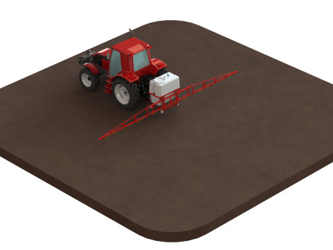 WG 0015 - STL Mounted boom sprayer 9m 3D 모델