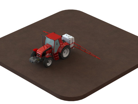 WG 0015 - STL Mounted boom sprayer 9m Modèle 3D
