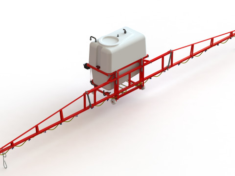WG 0015 - STL Mounted boom sprayer 9m Modèle 3D