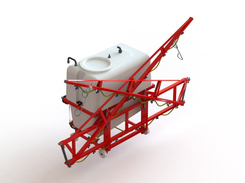 WG 0015 - STL Mounted boom sprayer 9m Modèle 3D