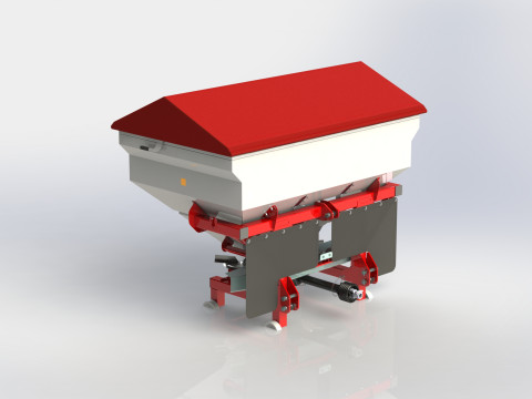 WG 0008 - STL Mounted mineral fertilizer spreader 3D Model