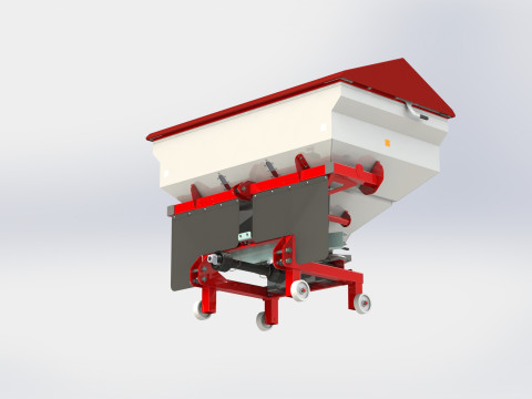 WG 0008 - STL Mounted mineral fertilizer spreader 3D Model