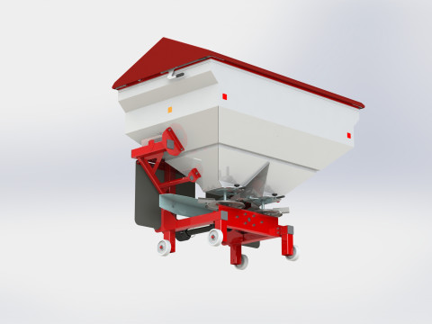 WG 0008 - STL Mounted mineral fertilizer spreader 3D Model