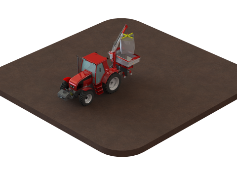 WG 0008 - STL Mounted mineral fertilizer spreader 3D Model