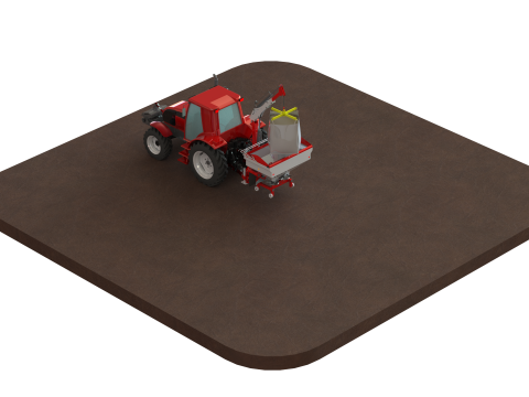 WG 0008 - STL Mounted mineral fertilizer spreader 3D Model