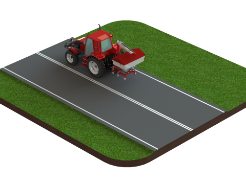WG 0008 - STL Mounted mineral fertilizer spreader 3D Model