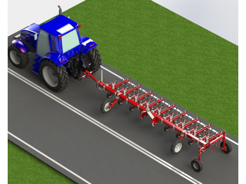 WG 0002 - STL Interrow cultivator 6m 3Dモデル