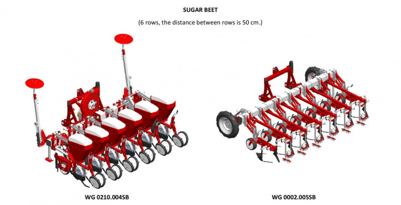 WG 0002 - STL Row-Crop Cultivator Range 3m 3D Model .c4d .max .obj .3ds .fbx .stl .blend