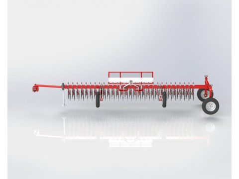 WG 0003 - STL Hinged rotary harrow 6m 3Dモデル