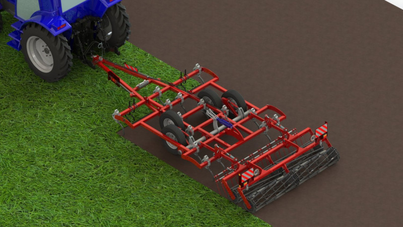 WG 0005 - STL Cultivator of continuous processing 3m 3Dモデル .c4d .max .obj .3ds .fbx .stl .blend