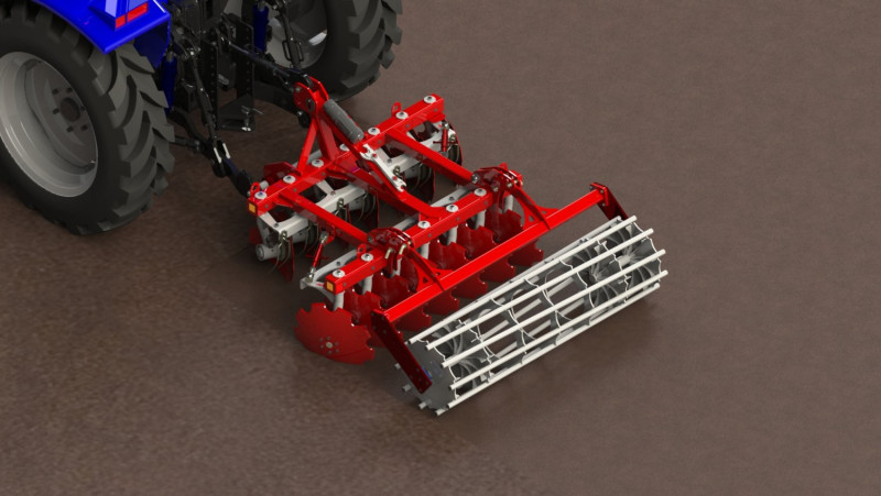 WG 0007 - STL Heavy disc harrow 2m 3Dモデル .c4d .max .obj .3ds .fbx .stl .blend
