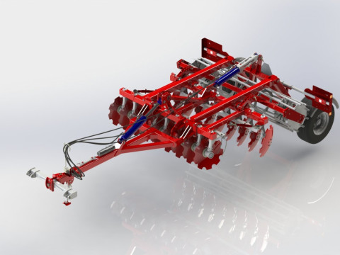 WG 0007 - STL Heavy disc harrow 250 cm 3Dモデル