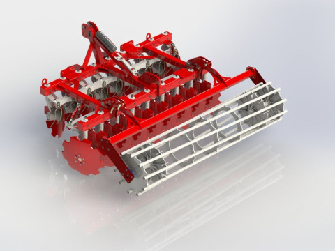 WG 0007 - STL Heavy disc harrow 250 cm 3Dモデル