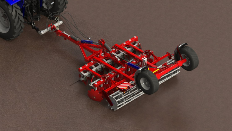 WG 0007 - STL Heavy disc harrow 3m 3Dモデル .c4d .max .obj .3ds .fbx .stl .blend