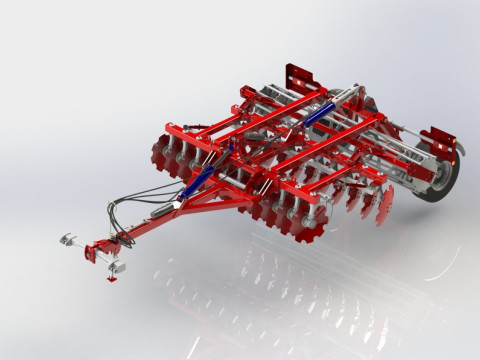 WG 0007 - STL Heavy disc harrow 3m 3Dモデル