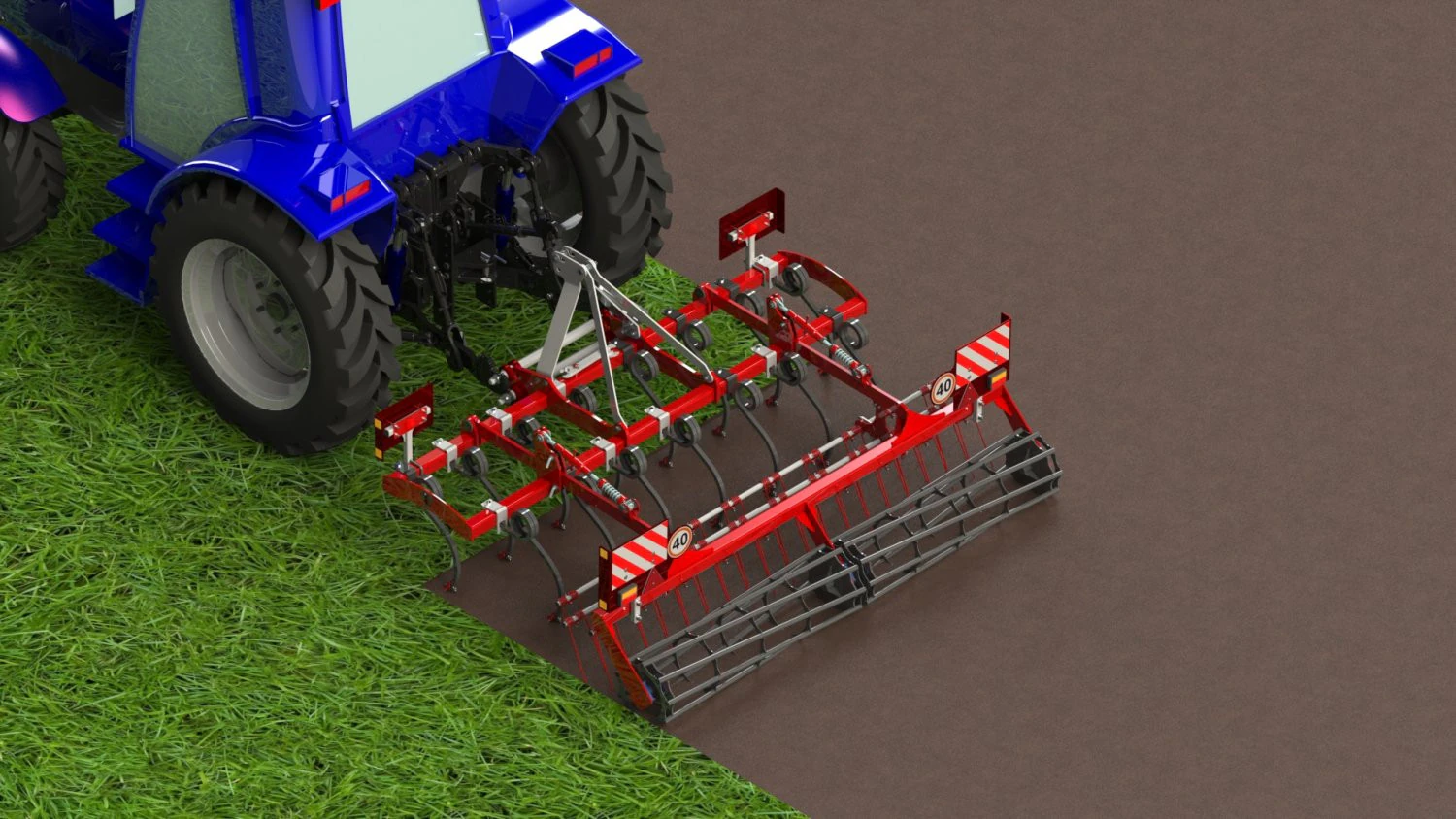 WG 0014 - STL Landscape cultivator 2r3m 3D Model .c4d .max .obj .3ds .fbx .stl .blend 