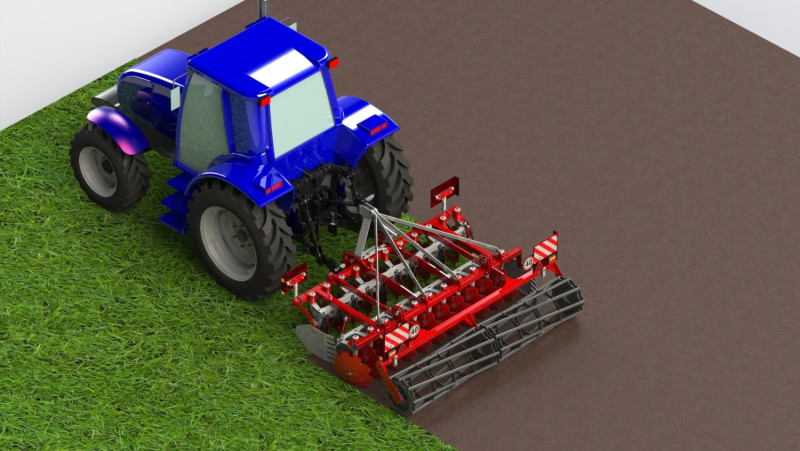 WG 0016 - STL Disc harrow 3m 3Dモデル .c4d .max .obj .3ds .fbx .stl .blend