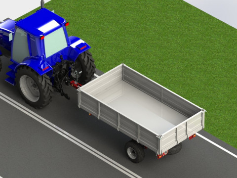 WG 0019 - STL Trailer for traktor Modèle 3D
