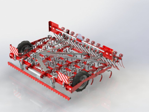 WG 0020 - STL Tine harrow 3m 3Dモデル