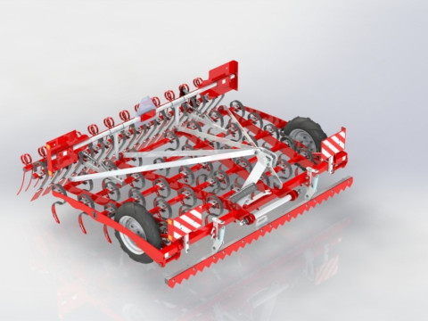 WG 0020 - STL Tine harrow 3m 3Dモデル