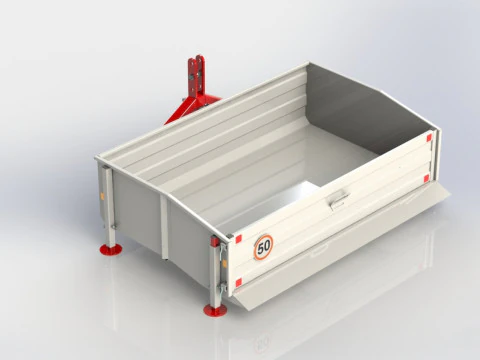 WG 0023 - STL Transport Box for tractor 3D Model