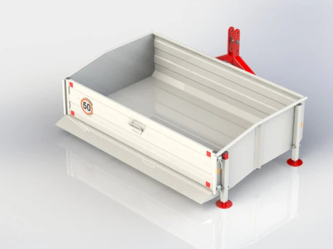 WG 0023 - STL Transport Box for tractor 3D Model