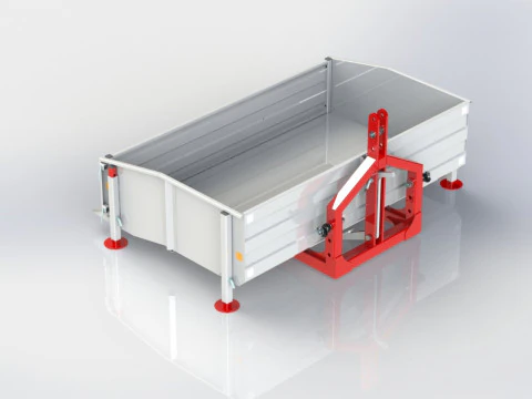WG 0023 - STL Transport Box for tractor 3D Model
