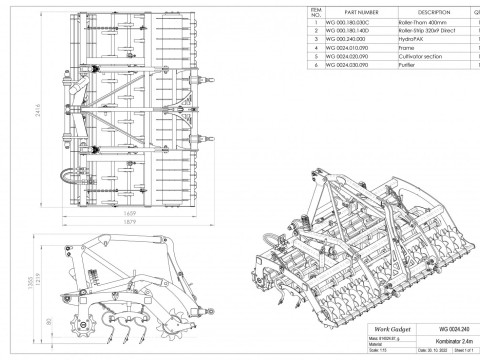 WG 0024 - STL Kombinator 6 in 1 3D 모델