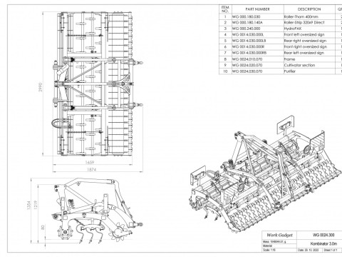 WG 0024 - STL Kombinator 6 in 1 3D 모델