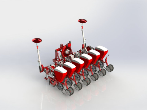 WG 0210 - STL Pneumatic precision seed drills 3m 3D Model