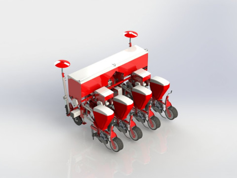 WG 0210 - STL Pneumatic precision seed drills 3m 3D Model