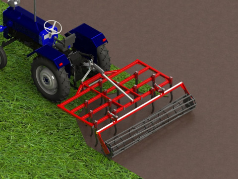 WG 1001 - STL Landscape cultivator 5 in 1 3D Model