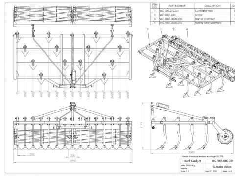 WG 1001 - Cultivador paisag&iacute;stico STL 5 em 1 Modelo 3D