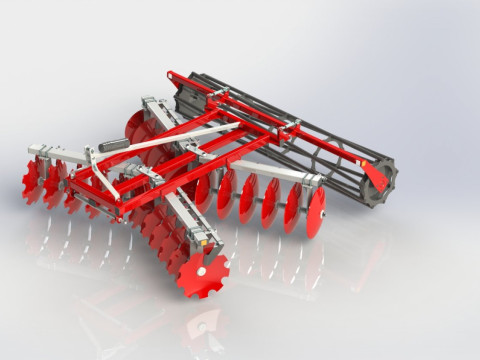WG 1014 - STL Disc harrow 4 ni 1 Modelo 3D